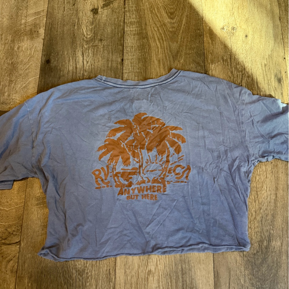 RVCA Blue and Orange Crop Top